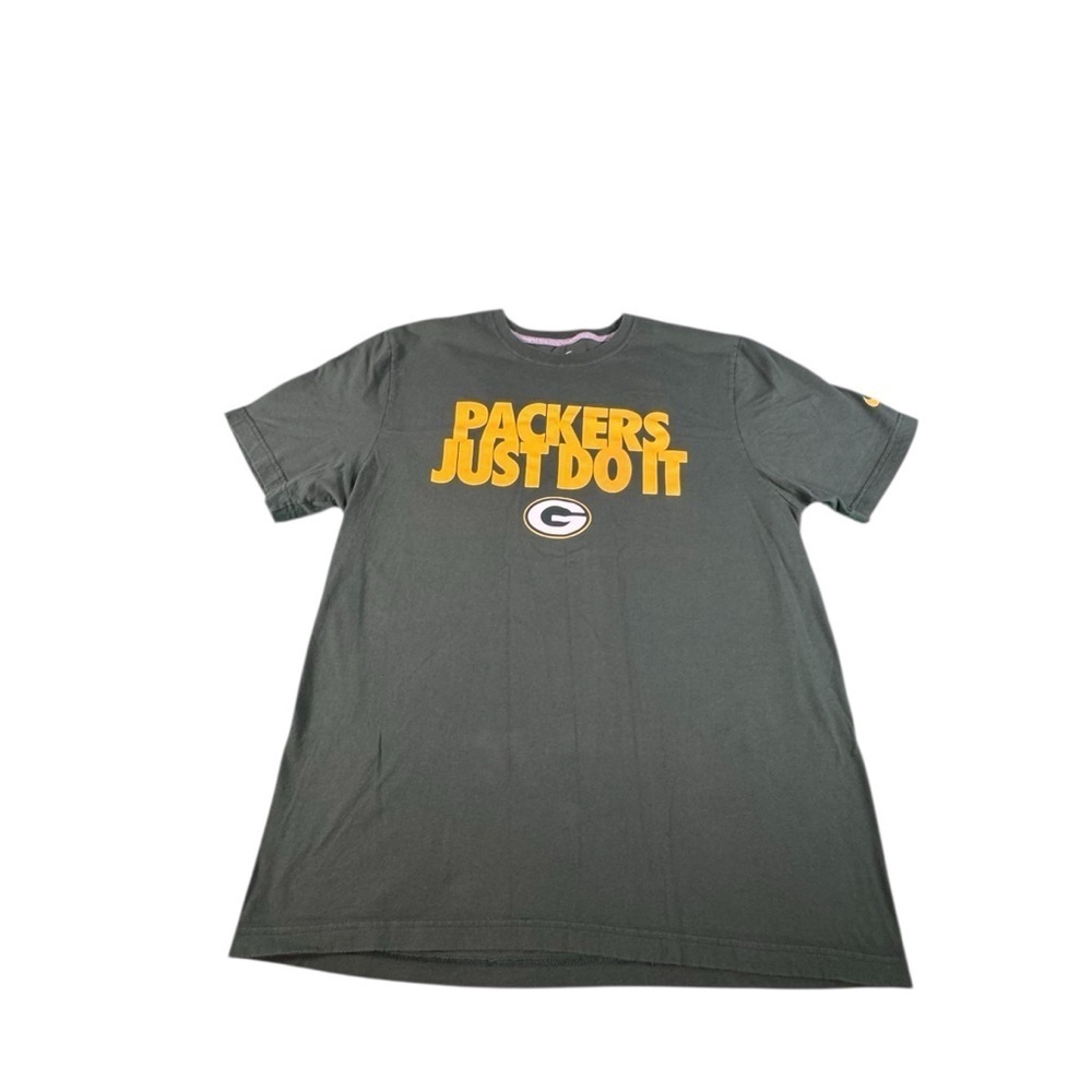 Nike Packers Just Do It Shirt XL Green Bay NFL Tee Green Gold Logo Football